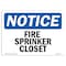 Signmission OSHA Notice Sign, Fire Sprinkler Closet, 10in X 7in Decal, 7" W, 10" L, Landscape OS-NS-D-710-L-12659 - alternate 1